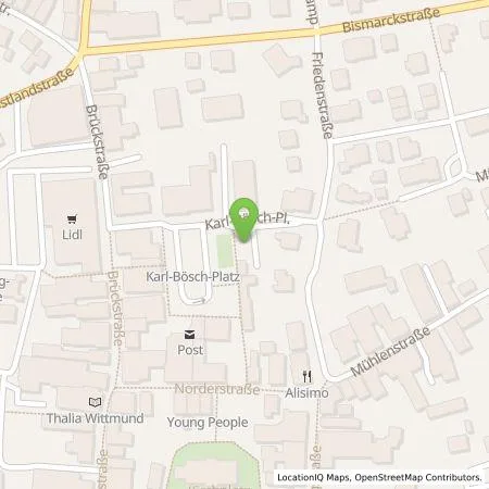 Standortübersicht der Tankstelle Energiegenossenschaft für Wittmund eG in 26409 Wittmund