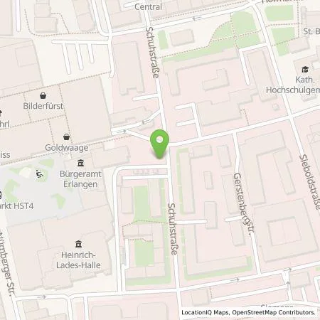 Standortübersicht der Tankstelle EDE - Energiedienst Erlangen GmbH in 91052 Erlangen