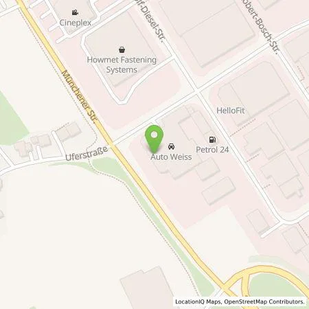 Standortübersicht der Tankstelle Auto Weiss GmbH & Co. KG in 86551 Aichach