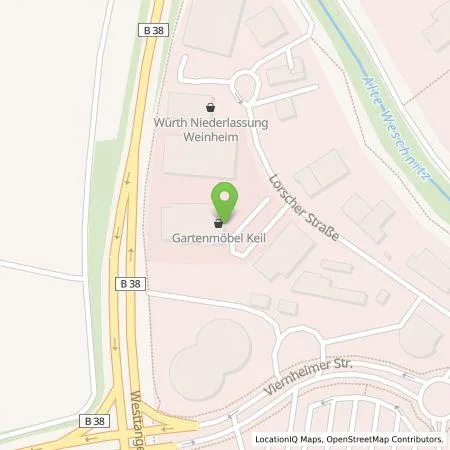 Standortübersicht der Tankstelle Cloppenburg GmbH in 69469 Weinheim