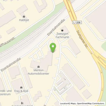 Standortübersicht der Tankstelle Hermann Menton GmbH & Co KG in 72072 Tübingen