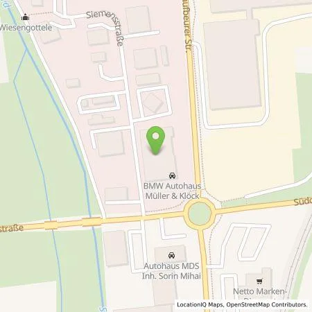 Standortübersicht der Tankstelle Müller & Klöck GmbH in 86830 Schwabmünchen