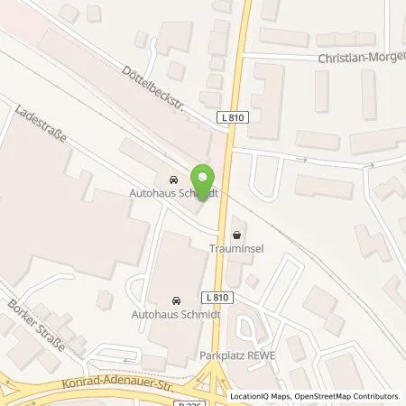 Standortübersicht der Tankstelle Autohaus Erwin Schmidt GmbH & Co. KG in 44534 Lünen