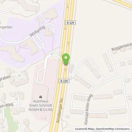 Standortübersicht der Tankstelle Autohaus Erwin Schmidt GmbH & Co. KG in 59494 Soest