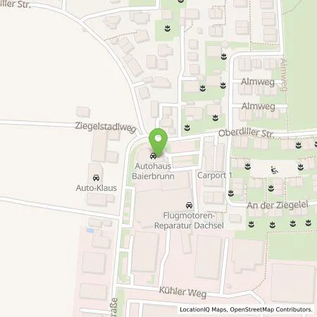Standortübersicht der Tankstelle Autohaus Baierbrunn GmbH in 82065 Baierbrunn