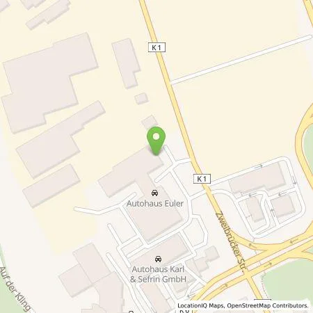 Standortübersicht der Tankstelle Autohaus Euler GmbH in 66954 Pirmasens