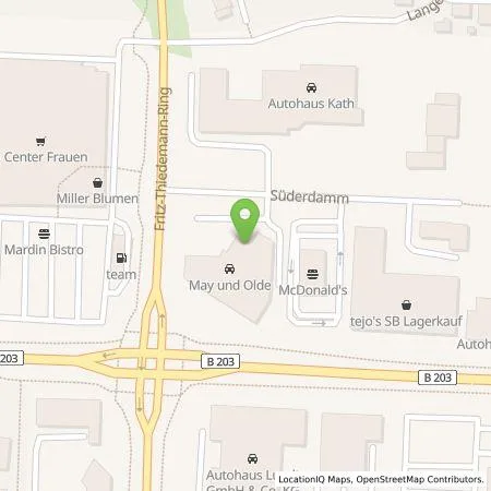 Standortübersicht der Tankstelle May & Olde GmbH in 25746 Heide