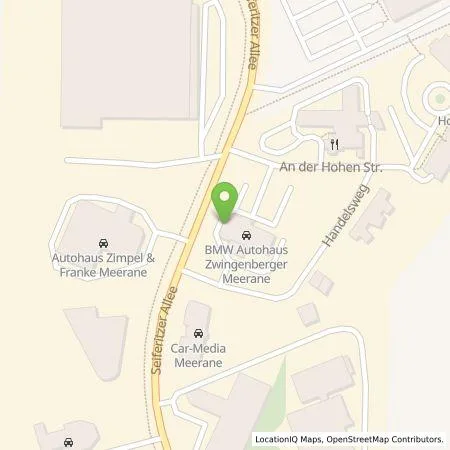 Standortübersicht der Tankstelle Autohaus Zwingenberger in 08393 Meerane