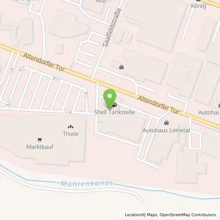 Standortübersicht der Tankstelle Autohaus Becker-Tiemann Leinetal GmbH & Co. KG in 37574 Einbeck