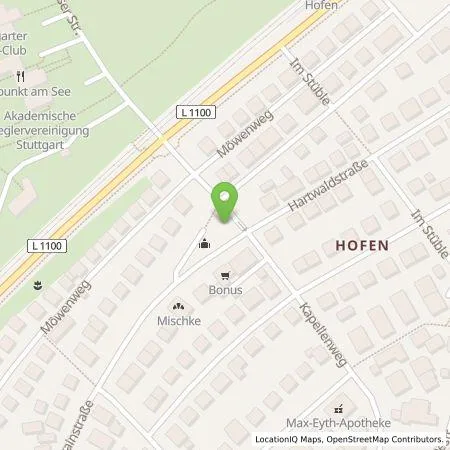 Standortübersicht der Tankstelle eze.network GmbH in 70378 Stuttgart