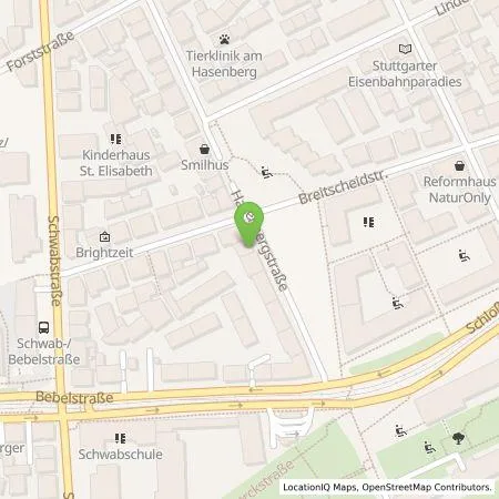 Standortübersicht der Tankstelle eze.network GmbH in 70176 Stuttgart