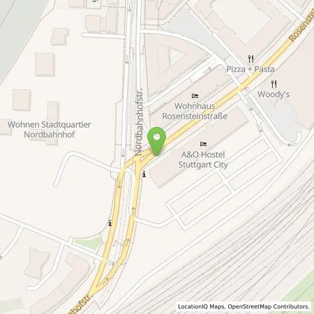 Standortübersicht der Tankstelle eze.network GmbH in 70191 Stuttgart