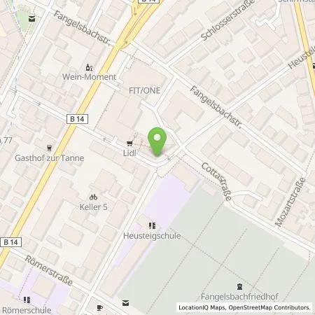 Standortübersicht der Tankstelle eze.network GmbH in 70180 Stuttgart