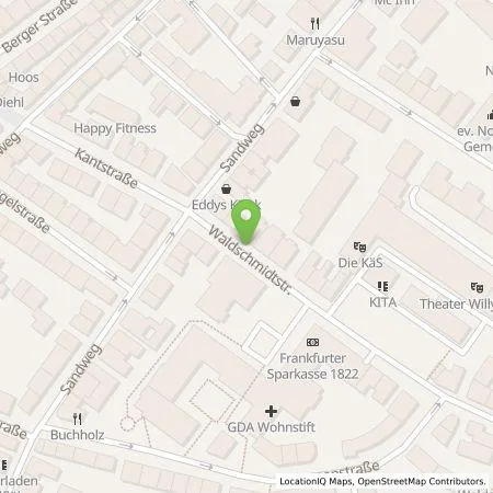 Standortübersicht der Tankstelle eze.network GmbH in 60316 Frankfurt am Main