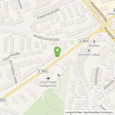 Standortübersicht der Tankstelle eze.network GmbH in 70188 Stuttgart