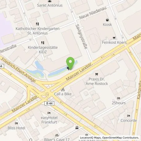 Standortübersicht der Tankstelle eze.network GmbH in 60325 Frankfurt am Main