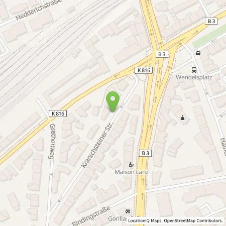 Standortübersicht der Tankstelle eze.network GmbH in 60598 Frankfurt am Main