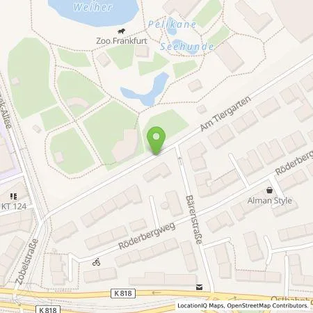 Standortübersicht der Tankstelle eze.network GmbH in 60385 Frankfurt am Main