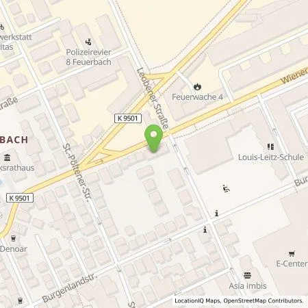 Standortübersicht der Tankstelle eze.network GmbH in 70469 Stuttgart