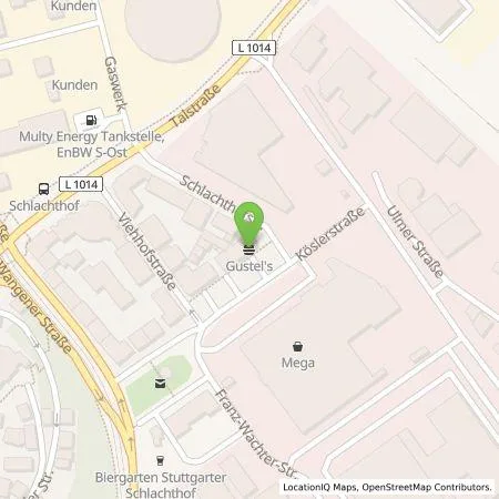 Standortübersicht der Tankstelle eze.network GmbH in 70188 Stuttgart