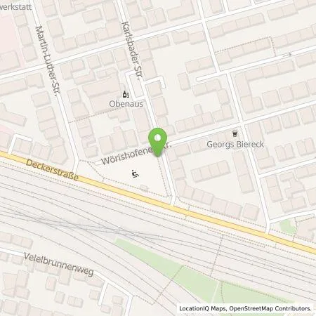 Standortübersicht der Tankstelle eze.network GmbH in 70372 Stuttgart