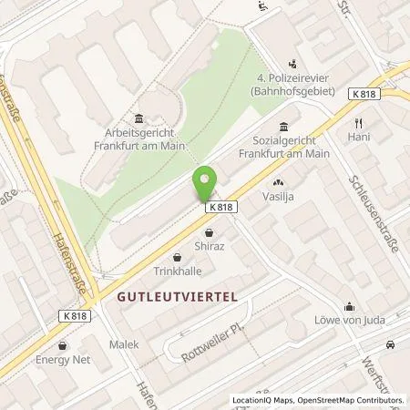 Standortübersicht der Tankstelle eze.network GmbH in 60327 Frankfurt am Main