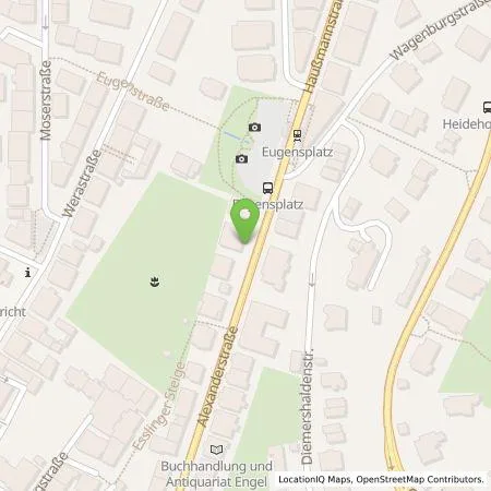 Standortübersicht der Tankstelle eze.network GmbH in 70184 Stuttgart