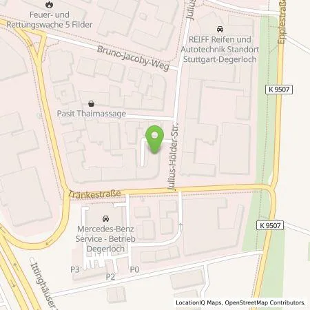 Standortübersicht der Tankstelle eze.network GmbH in 70597 Stuttgart