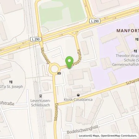 Standortübersicht der Tankstelle eze.network GmbH in 51377 Leverkusen