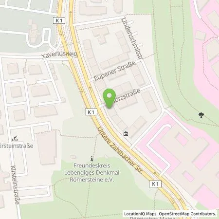 Standortübersicht der Tankstelle eze.network GmbH in 55131 Mainz