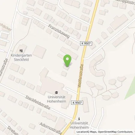 Standortübersicht der Tankstelle eze.network GmbH in 70599 Stuttgart