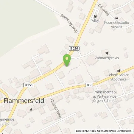 Standortübersicht der Tankstelle amperio GmbH in 57632 Flammersfeld