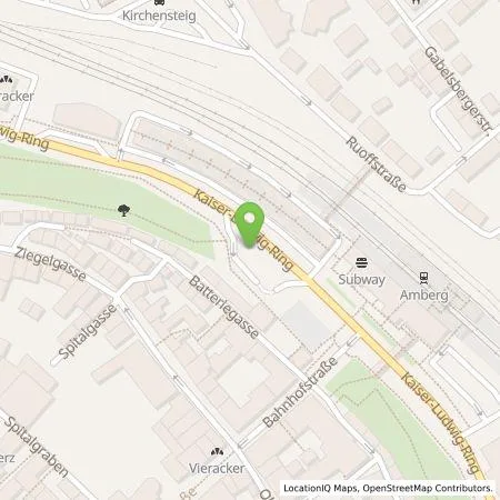 Standortübersicht der Tankstelle Stadtwerke Amberg Bäder und Park GmbH in 92224 Amberg