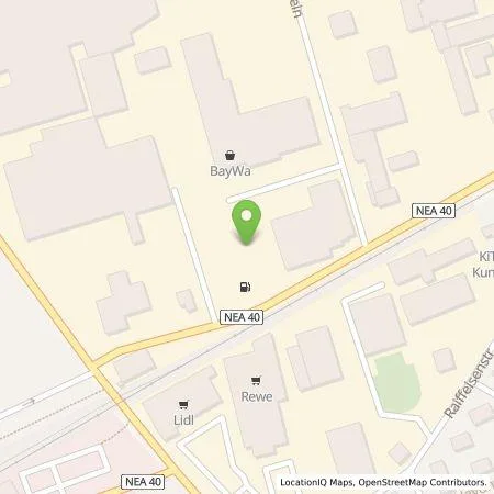 Standortübersicht der Tankstelle BayWa Mobility Solutions GmbH in 91438 Bad Windsheim