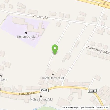 Standortübersicht der Tankstelle Harzer Hof e.K. in 37412 Herzberg-Scharzfeld