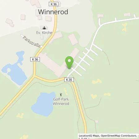Standortübersicht der Tankstelle Golf-Park Winnerod Betriebsgesellschaft mbH in 35447 Reiskirchen