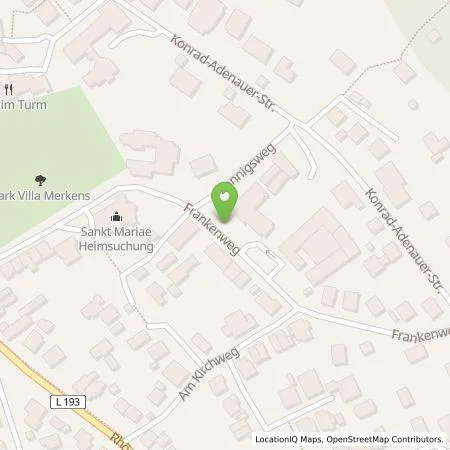 Standortübersicht der Tankstelle Josefs-Gesellschaft gAG Haus Rheinfrieden in 53604 Bad Honnef