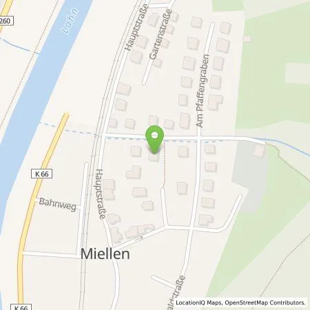 Standortübersicht der Tankstelle Alexander Hamm in 56132 Miellen