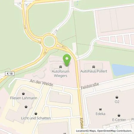 Standortübersicht der Tankstelle autoForum Wiegers GmbH in 32457 Porta Westfalica