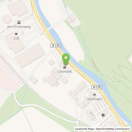 Standortübersicht der Tankstelle Autohaus Liliensiek GmbH in 01744 Dippoldiswalde