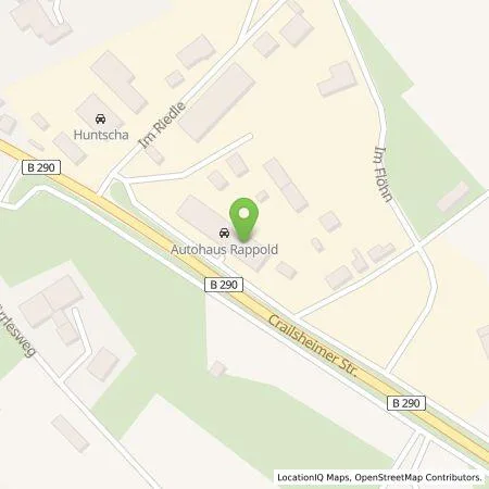 Standortübersicht der Tankstelle Autohaus Rappold GmbH in 74572 Blaufelden