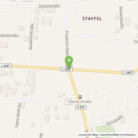 Standortübersicht der Tankstelle Benjamin Hoppe in 65556 Limburg an der Lahn