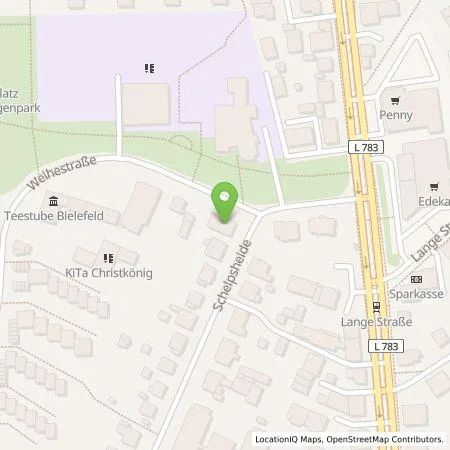 Standortübersicht der Tankstelle Bestattungen Kortstiege in 33613 Bielefeld