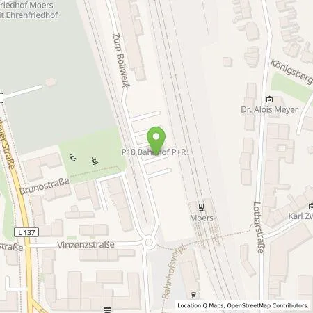 Standortübersicht der Tankstelle Christian Blissenbach in 47441 Moers