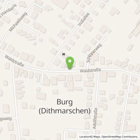Standortübersicht der Tankstelle Drees Ringert in 25712 Burg (Dithmarschen)