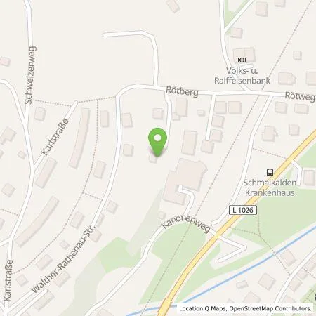 Standortübersicht der Tankstelle Fahrdienst Henkel in 98574 Schmalkalden