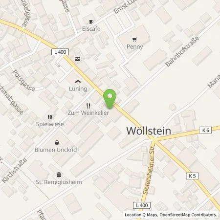 Standortübersicht der Tankstelle FiBo-Cars in 55597 Wöllstein