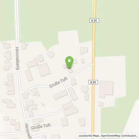 Standortübersicht der Tankstelle Inge Thielhorn in 24943 Tastrup