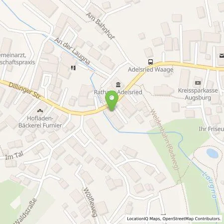 Standortübersicht der Tankstelle Jennifer Hartl in 86477 Adelsried