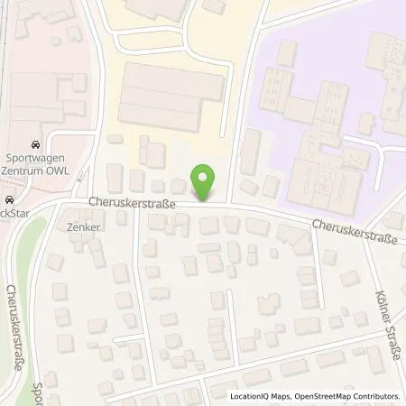 Standortübersicht der Tankstelle Jens Höbel in 33647 Bielefeld